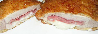 Libritos rellenos de jamón y queso