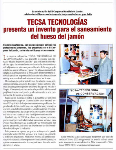 Saneamiento del hueso del jamón