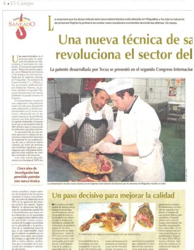 Una nueva técnica de saneado revoluciona el sector del jamón