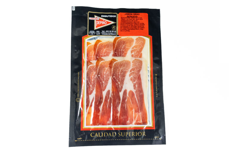 Sobre lonchas de jamón Gran Reserva